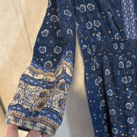 Lucky Brand Navy and Cream Long Sleeve Dress - Picture 5 of 11